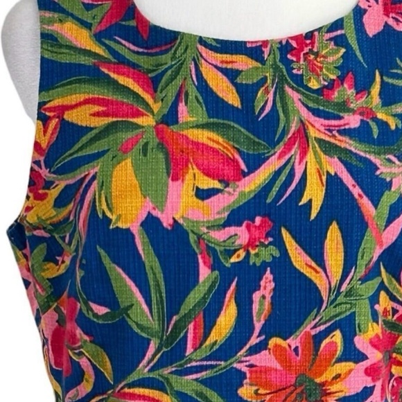 J. Crew Tropical Floral Print Sleeveless Sheath Dress - Picture 4 of 7